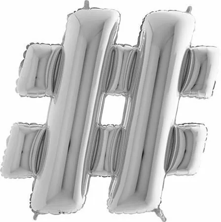Hashtag符號銀色