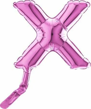字母X桃粉14 cm