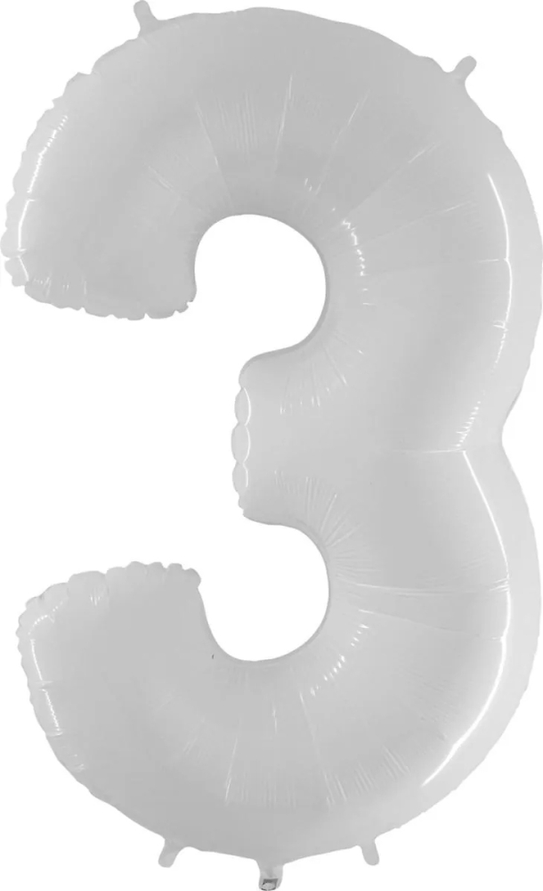 數字3閃亮白